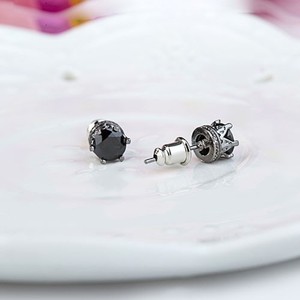 Teemi Wholesae piedra de gema elegante joyería de la boda de compromiso Mujeres <span class=keywords><strong>rosa</strong></span> de <span class=keywords><strong>oro</strong></span> bañado Diseño redondo Negro Stud Pen - Product Image 6