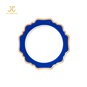 Assiettes à dîner en céramique <span class=keywords><strong>blanche</strong></span> avec bordure dorée en émail JC <span class=keywords><strong>Arcopal</strong></span>, vente en gros - Product Image 5