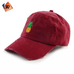 2017 folk style cotton embroidery 6 Panel distressed dad hat - Product Image 2