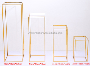 Gold Metal Centerpiece Wedding Decoration Flower Stand Plinth Flowers <strong>Party</strong> <strong>Props</strong> - Product Image 3