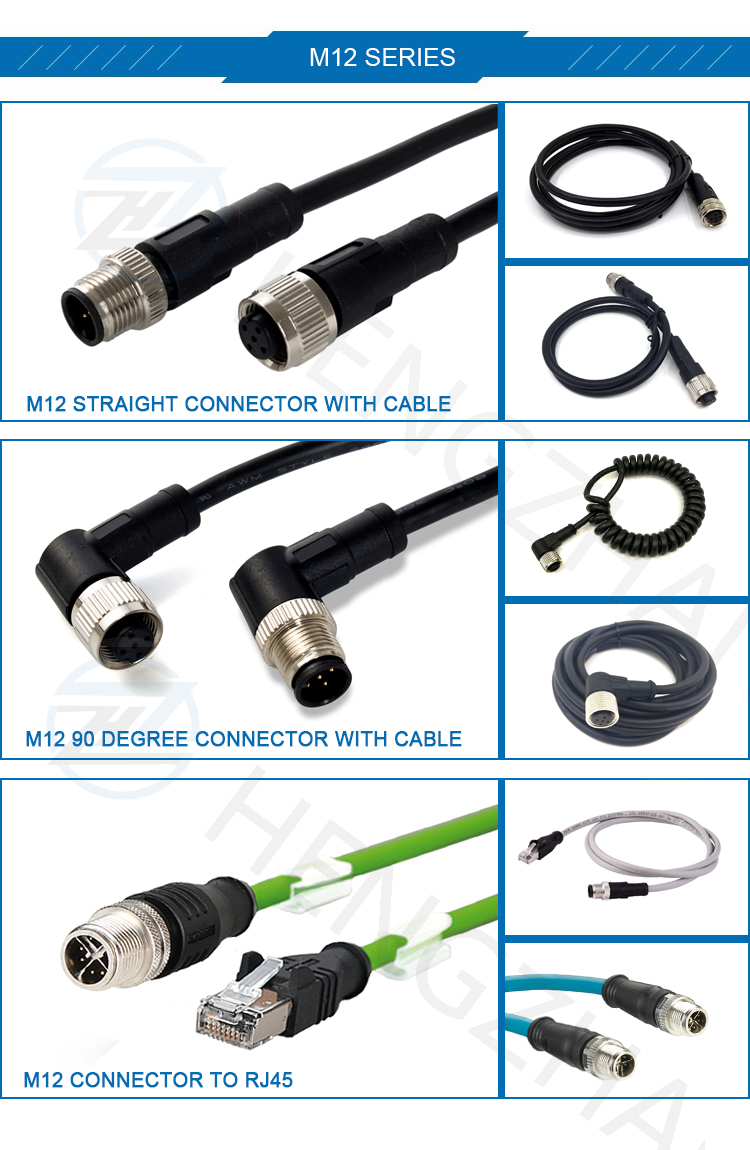 M12Dコード化4ピンLANケーブルM12-Rj45イーサネットコネクタIp67