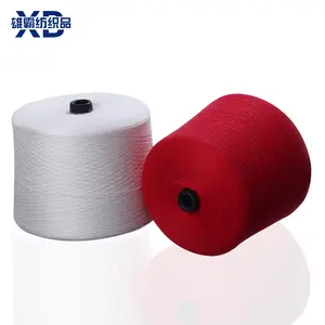 Échantillons gratuits 28s/2 fils filés à noyau teint 52% Viscose 20% Nylon 28% PBT fil pour Polyester mélangé 2/34 doux haute élasticité