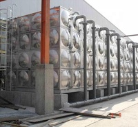 Réservoirs d'eau pure en acier inoxydable de 200 m3 à vendre, réservoir d'eau souterrain, réservoir d'eau d'extinction d'incendie en acier inoxydable