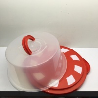 Boîte à gâteau réutilisable, boîte en plastique transparent avec poignée, 50 pièces
