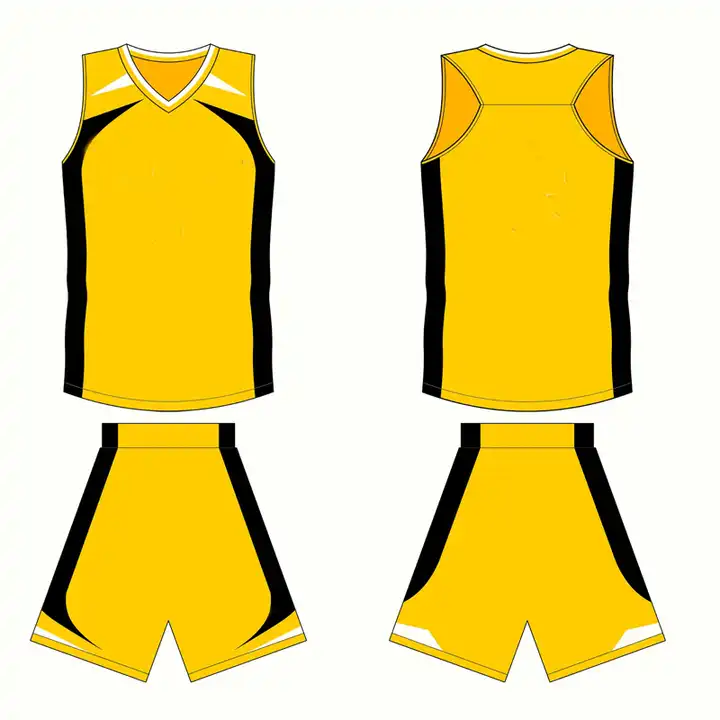 Wholesale Yellow custom basketball jersey design From m.