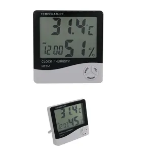 Funktion der Temperatur anzeige Digital anzeige Luft feuchtigkeit Großbild schirm mit Alarm und kann auf dem Tisch stehen Hygro-Thermometer