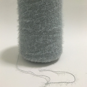 Fábrica de grado AA gris imitar pelo de visón 8.5NM <span class=keywords><strong>2</strong></span> CM de nylon 100% tipos de elegante nylon súper suave hilo de tejer - Product Image 4