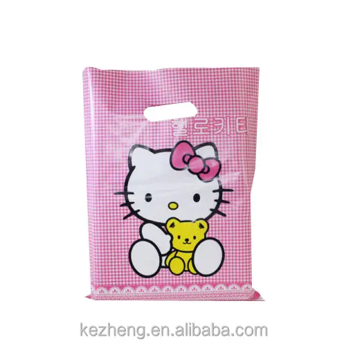 Hello Kitty biodegradable shopping plastic bags on roll