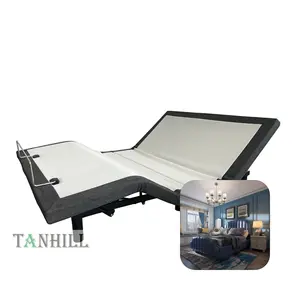 High quality Split King wireless Electric adjustable beds base with massage function