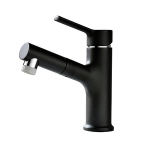 Nuevo sanitarios mezclador de lavabo zwarte kraan sacar Cuenca del <span class=keywords><strong>grifo</strong></span> del baño con <span class=keywords><strong>dos</strong></span> tipos de salida de agua función - Product Image 1