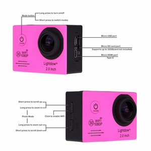 12mp full hd 1080 p mini cámara de acción wifi utilizado para buceo y surf/Piscina/de <span class=keywords><strong>la</strong></span> motocicleta carrera - Product Image 2