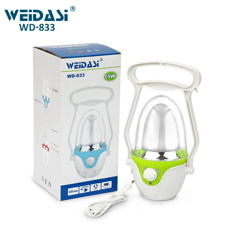 weidasi guangdong rechargeable camping led light lamps and lanterns