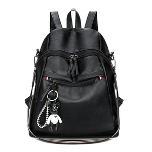 Chine Fabricants personnalisé pas cher Réutilisable Loisirs noir pu sac à dos sac à <span class=keywords><strong>main</strong></span> pour dames - Product Image 1