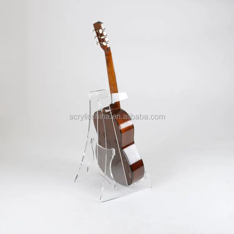 Présentoir de guitare en acrylique transparent, support d'affichage en acrylique pour guitare