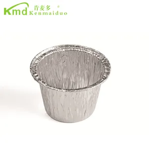 Wegwerp Bakken Container Kleine Ronde 120Ml Aluminiumfolie Bakken Kopjes Met Verschillende Kleur Met Platte Deksel