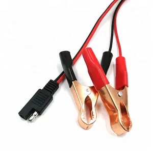 SAE-Cable de alimentación para arrancador de batería de coche, conector a pinza de cocodrilo