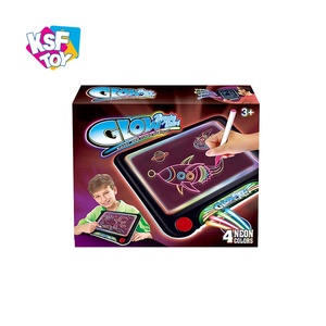 Tableau de <span class=keywords><strong>dessin</strong></span> magique lumineux KSF pour enfants, modèle avec lumière LED, en plastique ABS, <span class=keywords><strong>tablette</strong></span> de <span class=keywords><strong>dessin</strong></span> éducative avec marqueurs néon - Product Image 3