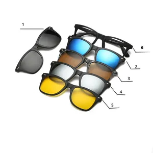19 Modellen Gepolariseerde Spiegel Nachtzicht Bril Magnetische Clip Zonnebril Ultra Licht Frames Pc TR90 Optische Lens