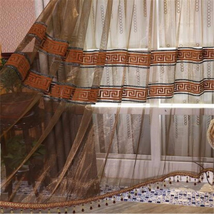 <span class=keywords><strong>Rideaux</strong></span> de fenêtre brodés Guangzhou, 2 couleurs, <span class=keywords><strong>tissu</strong></span> combiné - Product Image 6