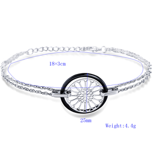 Ajustable Del Encanto Del Diseño de la Flor Hueco Pulsera De Cadena de Lujo Para Las Niñas - Product Image 3