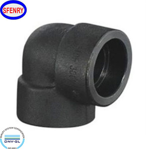 Sfenry ปลอมแปลง ASME B16.11 SW เหล็กกล้าคาร์บอน A105ซ็อกเก็ตเชื่อมระดับ3000ข้อศอก90องศา