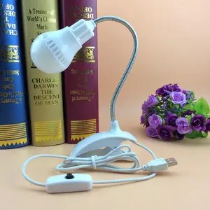 Creativa lámpara de escritorio Led Flexible USB Clipper Clip protección de los ojos luz de lectura lámpara de mesa de noche dormitorio sala de estar casera de la decoración