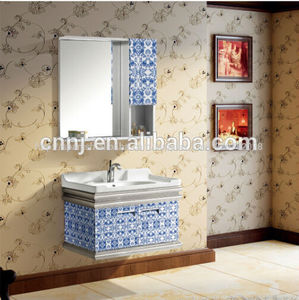 ( t- 9749) ti-mi-al cuarto de baño <span class=keywords><strong>azul</strong></span> y blanco de porcelana de diseño de <span class=keywords><strong>la</strong></span> esquina del gabinete - Product Image 1