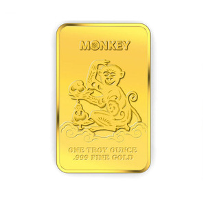 Alta calidad conmemorativo personalizado metal revestido de tungsteno Chapado en bar 1 oz 24 K puro de lingotes de <span class=keywords><strong>oro</strong></span> de las ba - Product Image 1