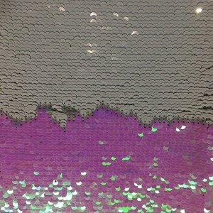 맞춤형 양면 골드 인어 인쇄 스팽글 패브릭 결혼식을 위한 양면 자수 메쉬 홈 섬유 짠 - Product Image 3