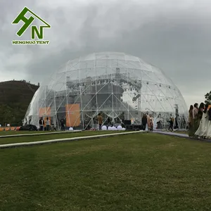 20m đường kính lớn trong suốt geodesic Dome Đảng lều cho các sự kiện với chống thấm nước chống cháy PVC