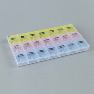 Dernière Conception 21 Grilles <span class=keywords><strong>Petit</strong></span> Médicament Santé Kit Portable Une <span class=keywords><strong>Semaine</strong></span> Arc-En-Ciel Boîte À Pilules - Product Image 5