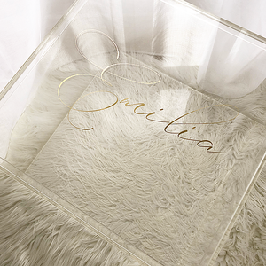 YAGELI-caja de exhibición de acrílico transparente para bautizo, para regalo de baby shower, con tapa - Product Image 2