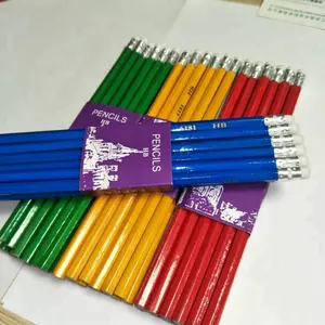قلم رصاص خشبي hb تعبئة فضفاض بسعر الجملة رخيص من المصنع بالصين مع شعار مخصص