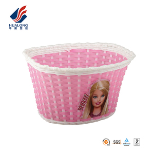 Ningbo HUALONG grips fabbricazione handcraft cartoon white wicker bike basket - Product Image 4