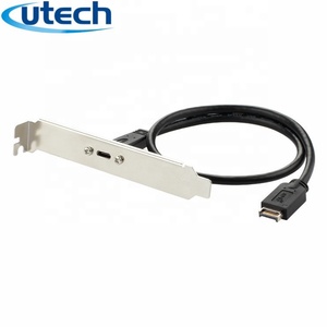 Di alta qualità OEM USB 3.1 tipo <span class=keywords><strong>C</strong></span> femmina <span class=keywords><strong>a</strong></span> USB 3.1 tipo <span class=keywords><strong>E</strong></span> maschio cavo 50cm con pannello frontale staffa di montaggio - Product Image 3