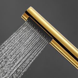 HIDEEP ฝักบัวในห้องน้ำ,สีดำ/ สีดำ/ แปรงทองเหลืองหัวฝักบัวมือ - Product Image 3