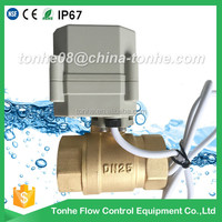 Vanne à boisseau sphérique motorisée à commande modulante 2 voies 0-5V/0-10V en laiton pour l'eau, personnalisable OEM, protection IP67, certifiée CE