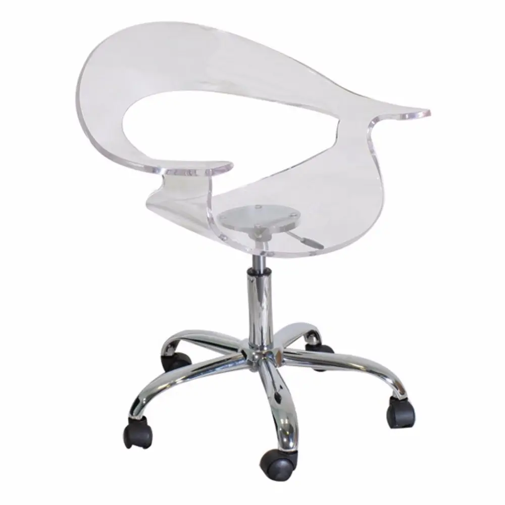 उच्च गुणवत्ता पारदर्शी स्पष्ट एक्रिलिक प्लास्टिक डेस्क कुर्सी कार्यालय की कुर्सी