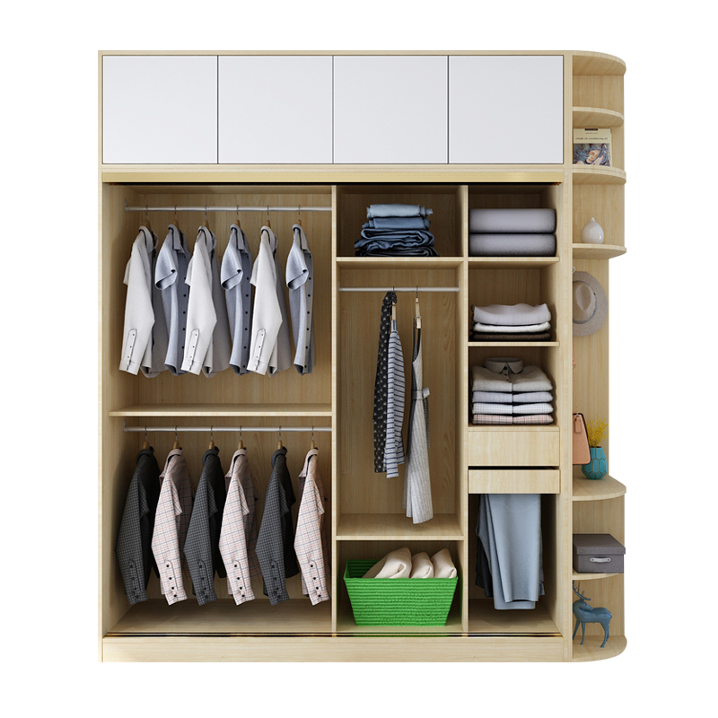 Modern Style Sliding Door Clothes Cabinet Bedroom Furniture Set Garderobe Multifunction Armoire storage wardrobe