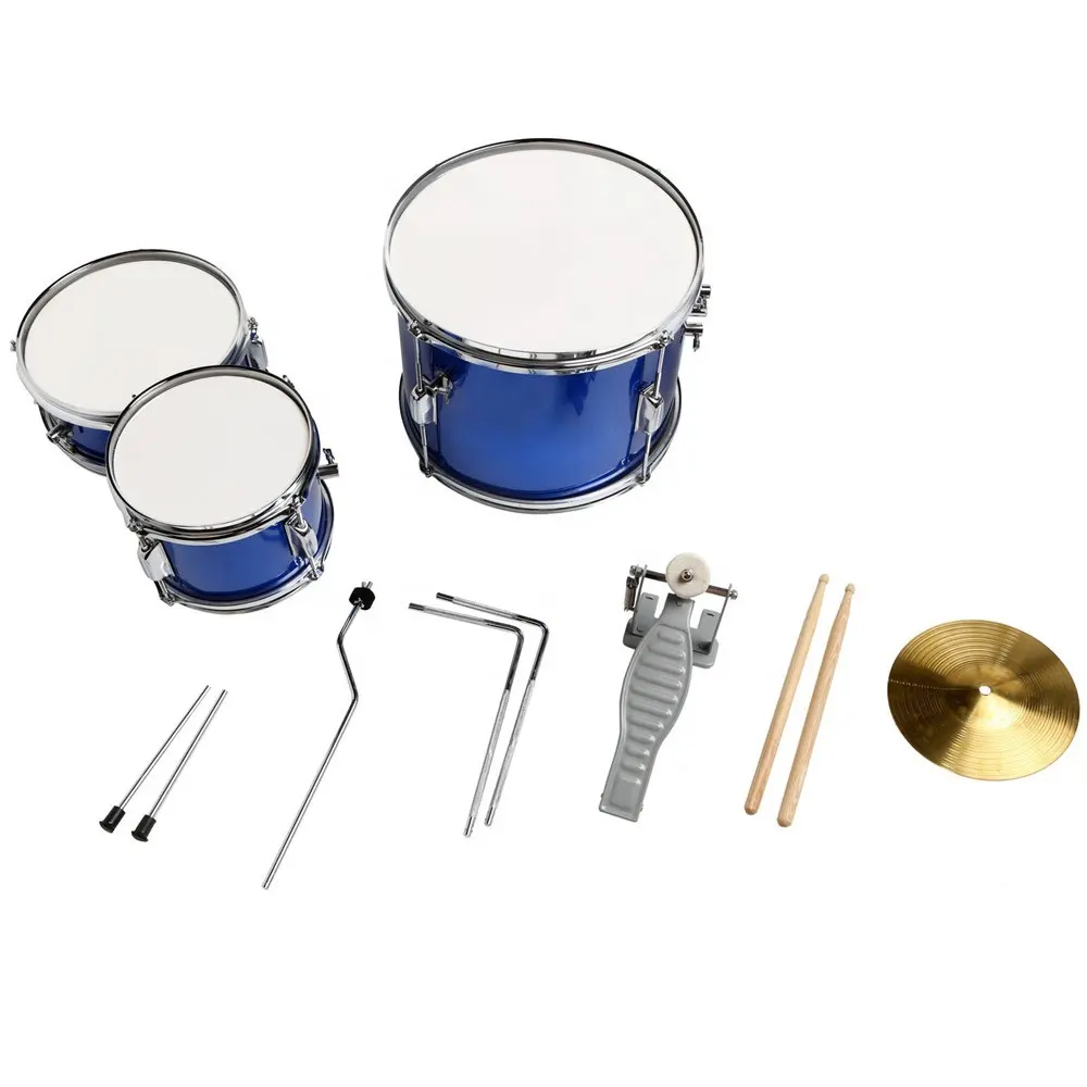 Hoge kwaliteit kinderen drum set 3 drum 1 bekkens 2-9 jaar oude verlichting jazz drum