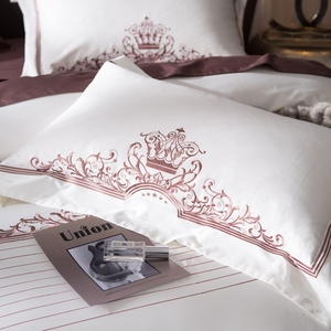 300 hilos fibra larga suave rey tamaño tejido jacquard hoja de cama 100% algodón - Product Image 5