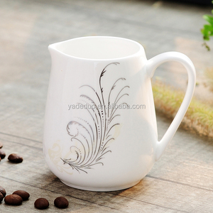 Hotel keramik polos putih panci susu kecil 200ml restoran disesuaikan creamer porselen pot krim - Product Image 5