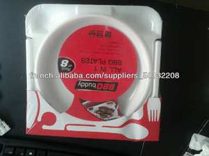 plastique <span class=keywords><strong>de</strong></span> haute qualité plaque jetable avec cuillère et une fourchette couteau, shanghai moulage par injection plastique - Product Image 1