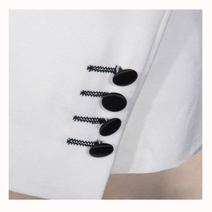 <span class=keywords><strong>Smoking</strong></span> da <span class=keywords><strong>sposo</strong></span> bianco alla moda che indossano abiti da sposa da uomo con risvolto a scialle neri (giacca + pantaloni) - Product Image 5