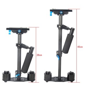 Kamera Stabilizer S40T Serat Karbon Steadycam 5D2 Handheld Steadicam DSLR Mini Rig Video Steadicam Glidecam untuk Nikon Canon