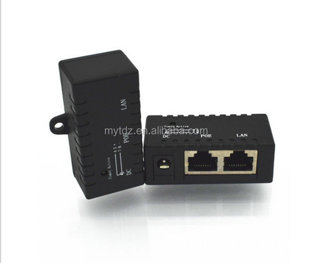 Mini 24V POE Injector & Splitter Passive Design with 12VDC 800mA Output Plug-In Connection CE ROHS Certified