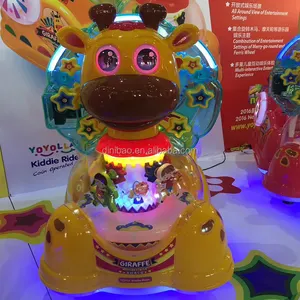 2024 Indoor günstige Unterhaltung Giraffe Paradise Kinderfahrten Maschine elektronische Schaukel wunderbare Hirsch-Spiel-Reiten