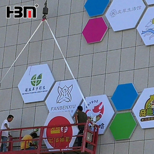 Hexagon Vorm 8Cm Diepte Aluminium Profiel Frame <span class=keywords><strong>Led</strong></span> Backlit Frameloze Stof Lichtbak - Product Image 3