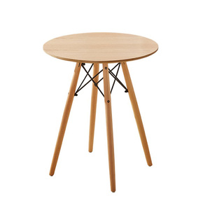 GY-4034 moderne meubels MDF massief houten been eenvoudige ronde keuken <span class=keywords><strong>outdoor</strong></span> lounge koffie eettafel