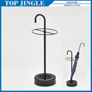 Mango en forma de J Soporte de paraguas antiguo con base - Product Image 5